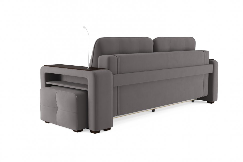 Диван Smart 4 пуф справа Б3-3Т-Б4 СК Велюр Velutto 19