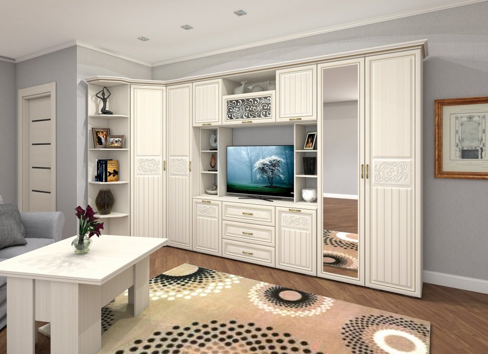 Шкаф угловой 440 (правый) Виктория Мебель Маркет