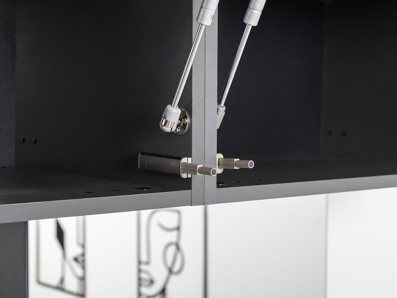 Сидней шкаф навесной 16.314.02 Антрацит / Капучино