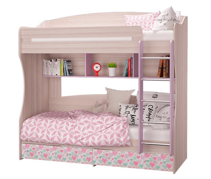 Кровать 2-х ярусная 80x200 Адель MLK