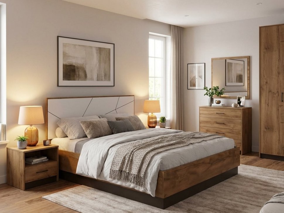 Кровать Гамма с подъемным механизмом 54.16 Таксония/Белый