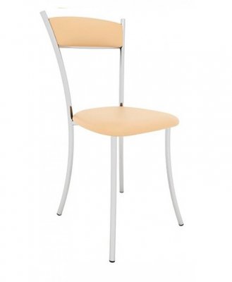 Стул Хром с мягкой спинкой (Бежевый) ФОРТ