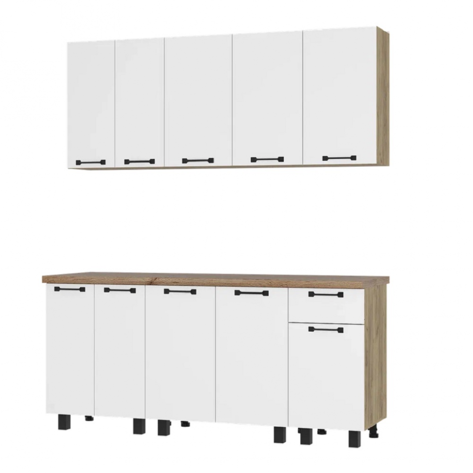 Кухня Тина 1,8 м, Крафт, белый