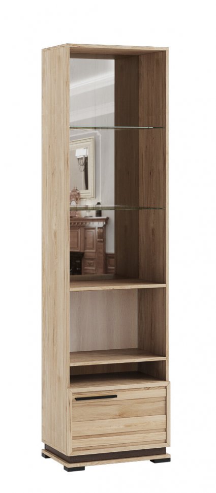 Шкаф-пенал со стеклом Модена МШ-3 Гикори Рокфорд
