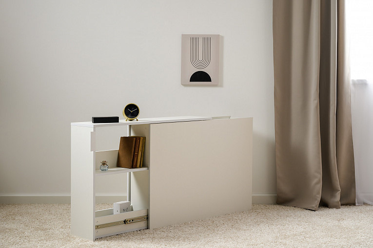 Марвэл Тумба выкатная 16.159 Белый шагрень