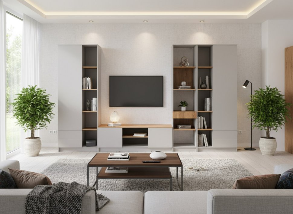 Прайм гостиная 1 кашемир / дуб золотой