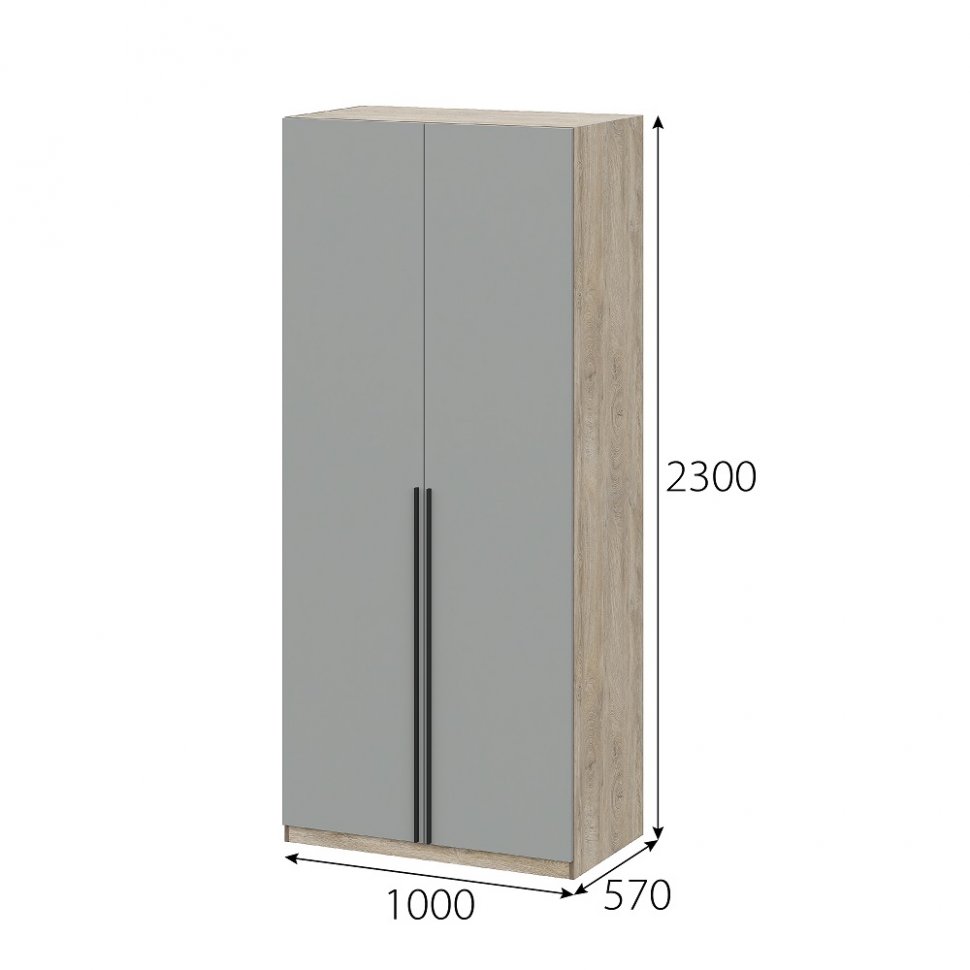 Шкаф Этна 100 (Софт Грей)