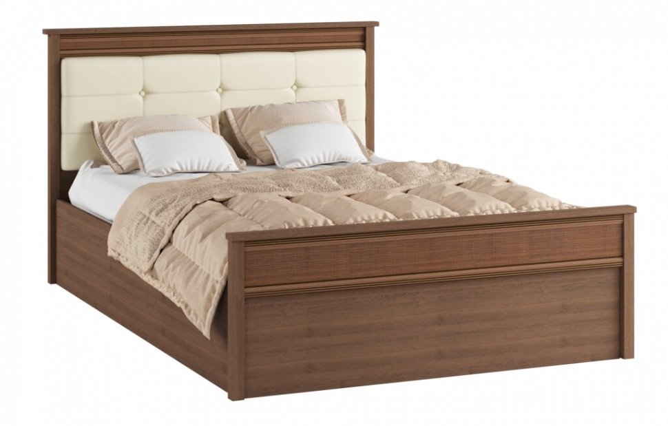 Кровать 160х200 ЛКР-1 (с ортопедическим основанием) Ливорно DOMANI Орех донской