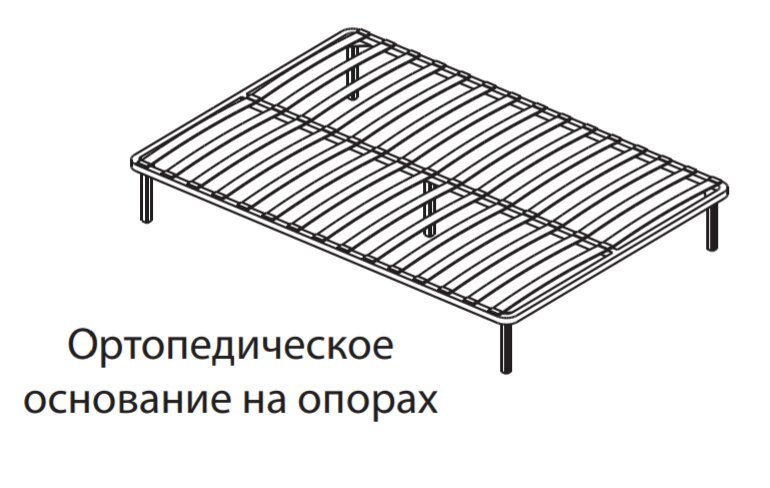 Кровать 160х200 ЛКР-1 (с ортопедическим основанием) Ливорно DOMANI Орех донской