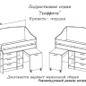 Кровать-чердак 80х170 (малый) Граффити MLK