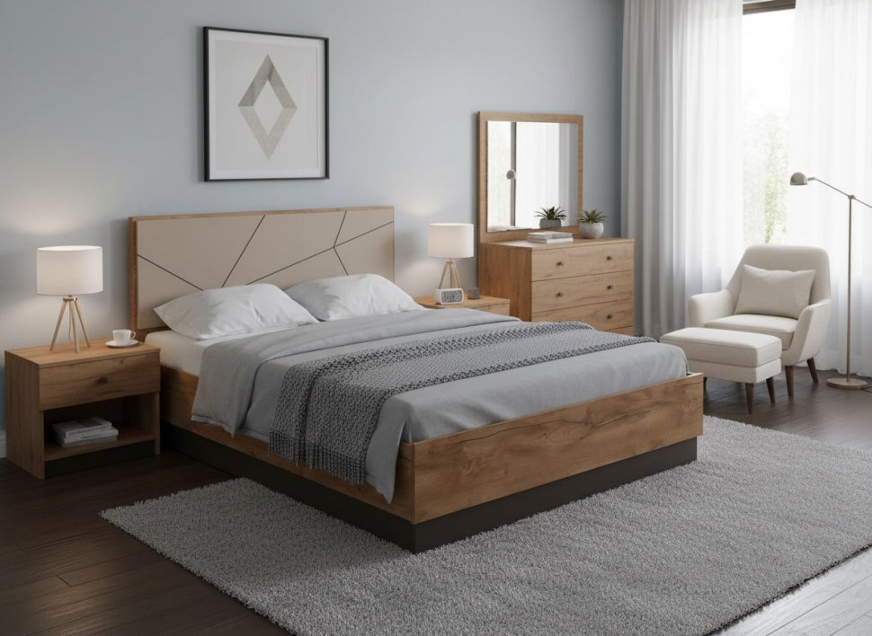 Кровать Гамма с подъемным механизмом 54.16 Таксония/Грей