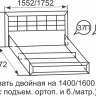 Кровать 140х200 с подъемным механизмом Ижмебель 37 Ника-Люкс (Дуб табачный)