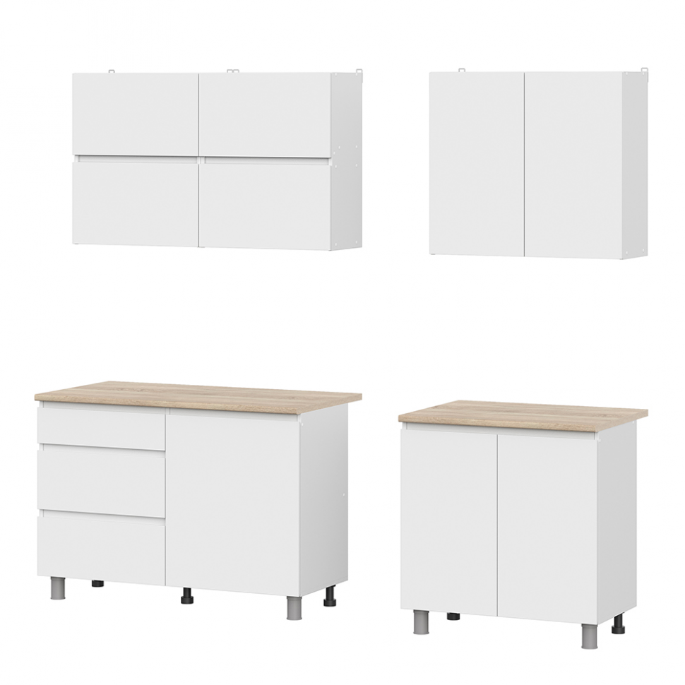 Кухня Токио 2 м серия 3, Белый