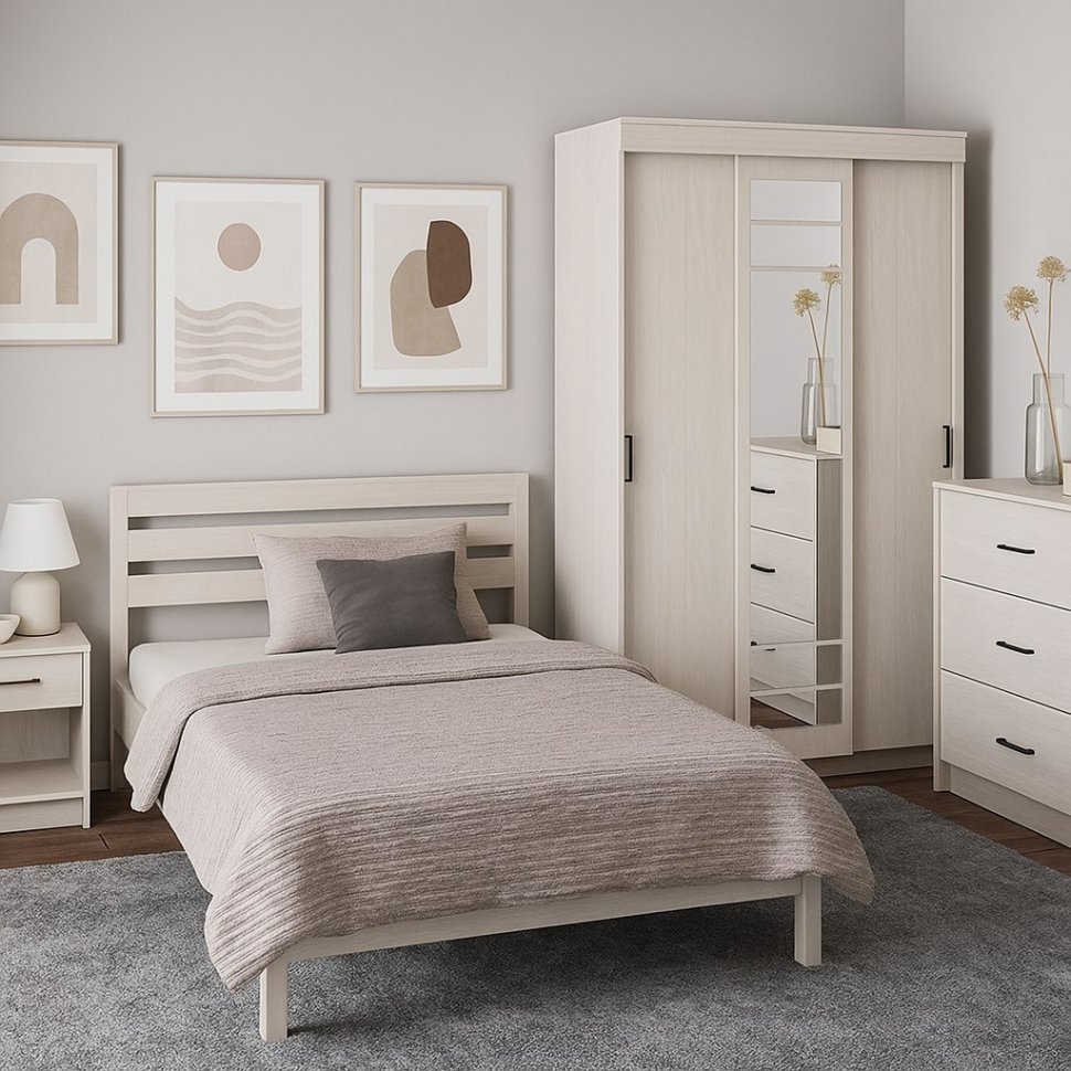 Шкаф-купе ШКП 7, Ясень Анкор светлый