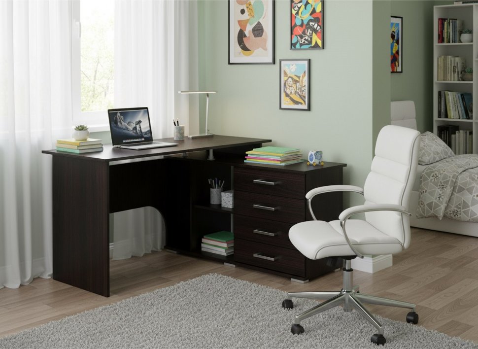 Интел-10 стол компьютерный Бодега Темный