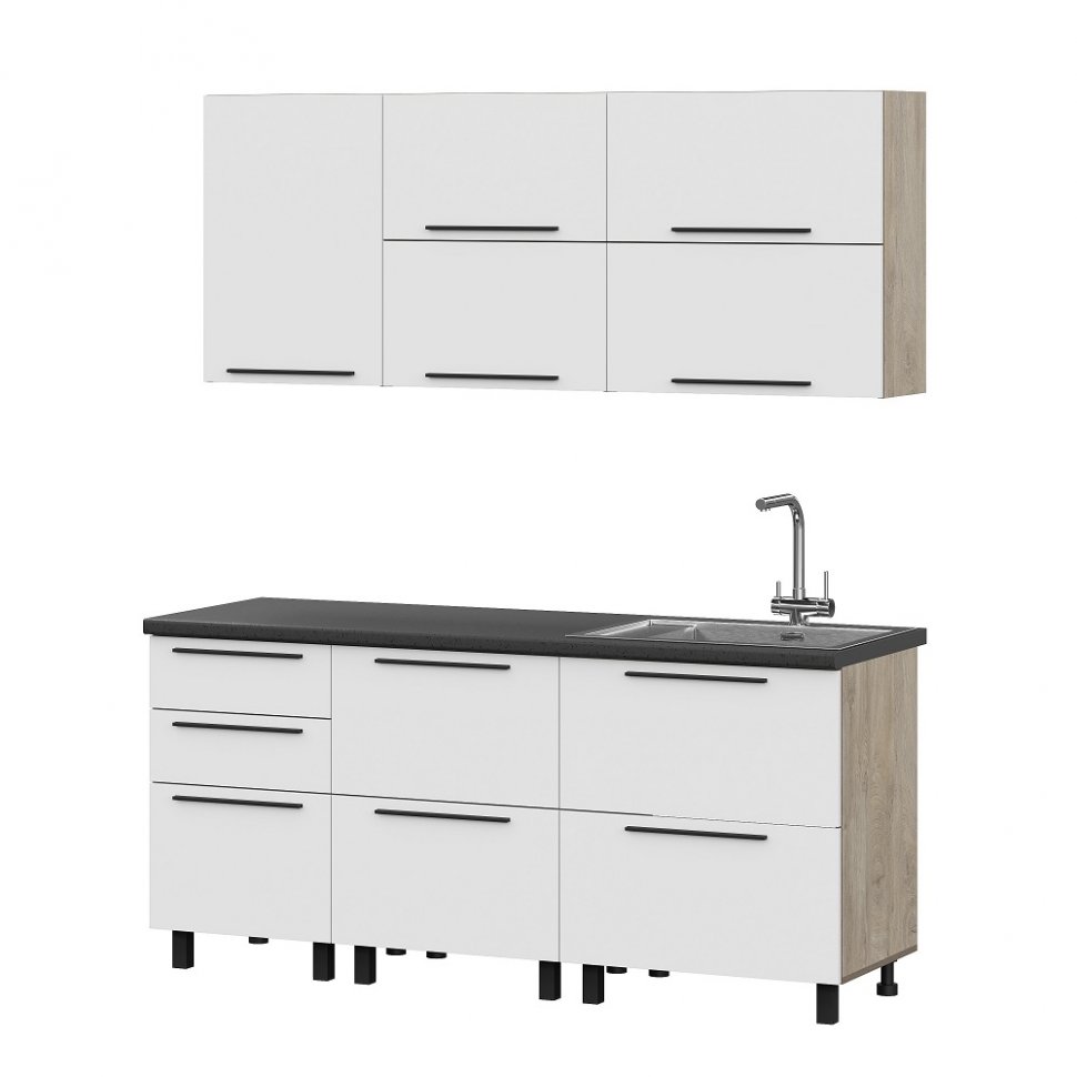 Кухня Этна 1,8 Комплект 1, Софт Вайт