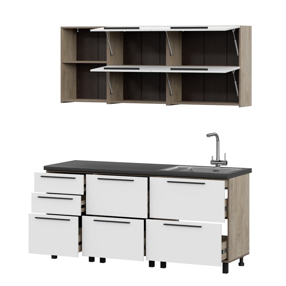 Кухня Этна 1,8 Комплект 1, Софт Вайт