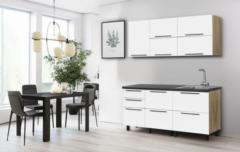 Кухня Этна 1,8 Комплект 1, Софт Вайт