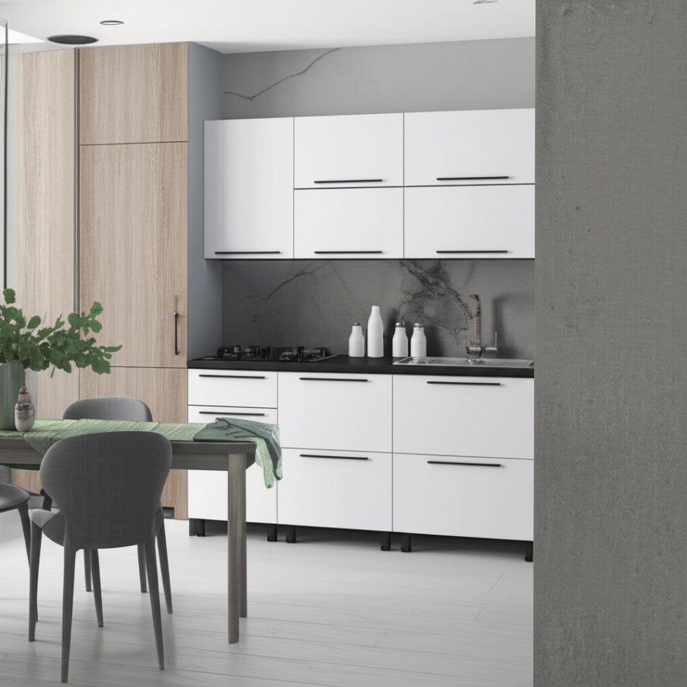 Кухня Этна 1,8 Комплект 1, Софт Вайт