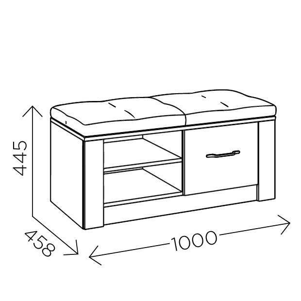 Тумба с мягким сиденьем Ева 5 М5 (Комфорт-S)