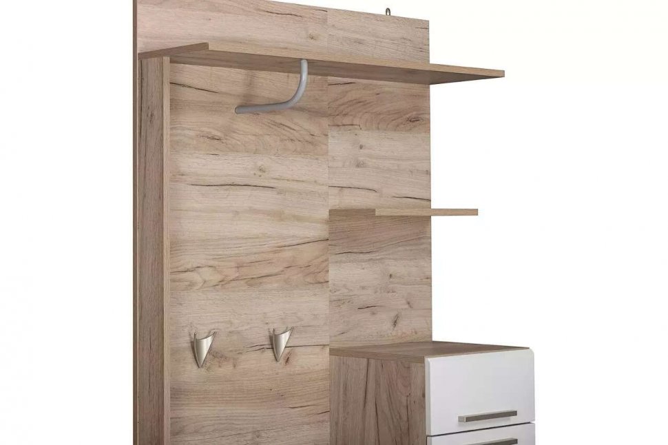 Прихожая Лайн Дуб серый/Белый глянец