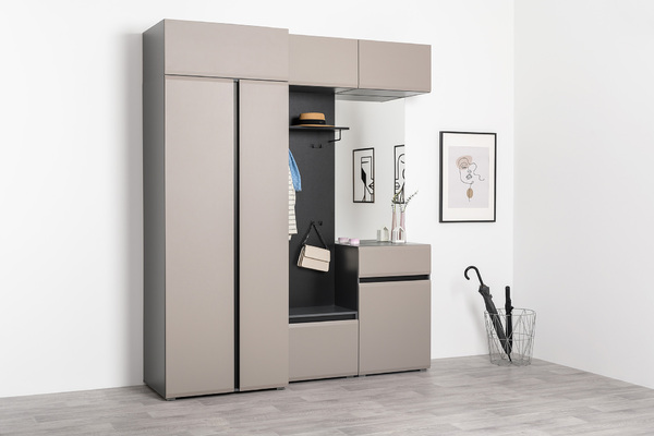 Сидней шкаф навесной 16.314.05 Антрацит / Капучино