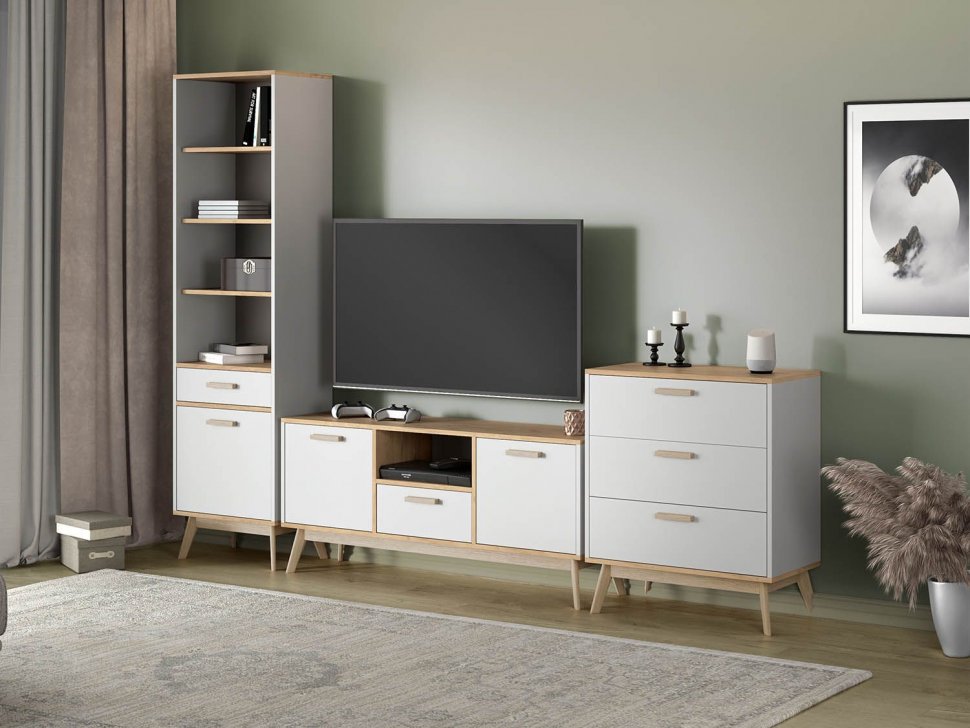 Алатея гостиная Дуб золотой/Белый