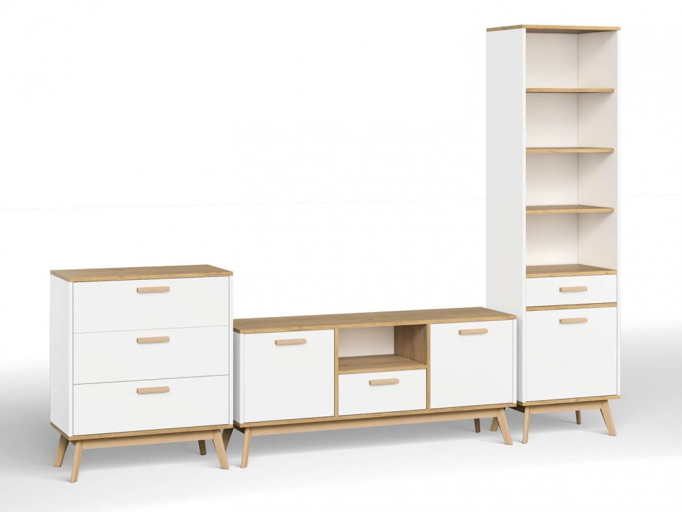 Алатея гостиная Дуб золотой/Белый