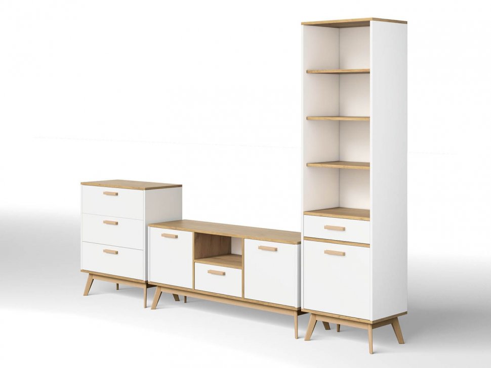 Алатея гостиная Дуб золотой/Белый