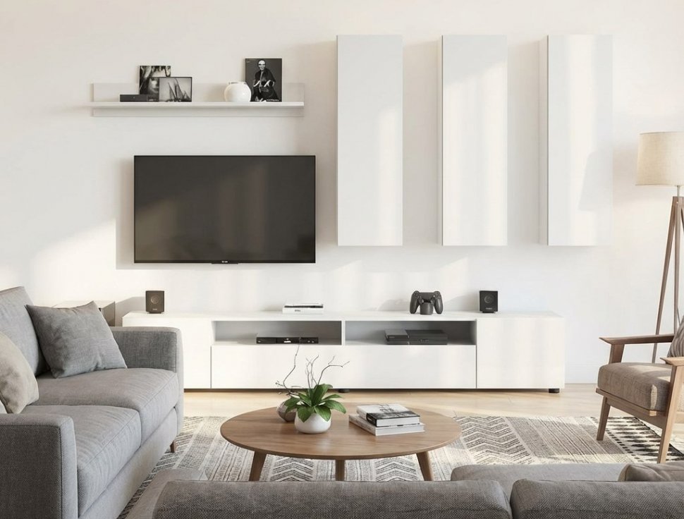 Гостиная Токио 1 / Белый текстурный