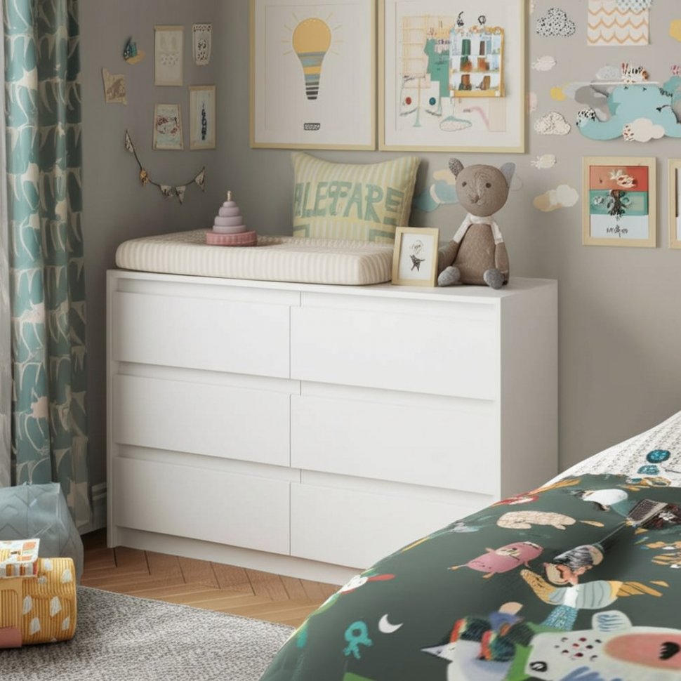 Комод Айден КМ06-1200 Белый