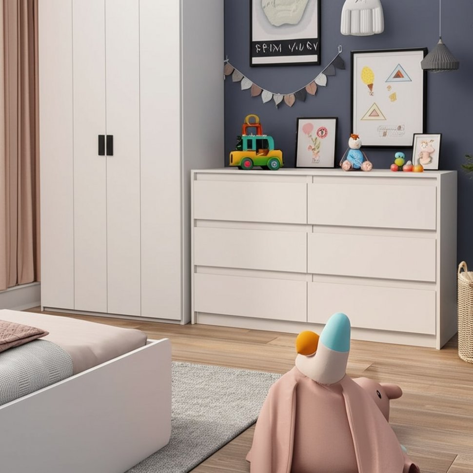 Комод Айден КМ06-1200 Белый