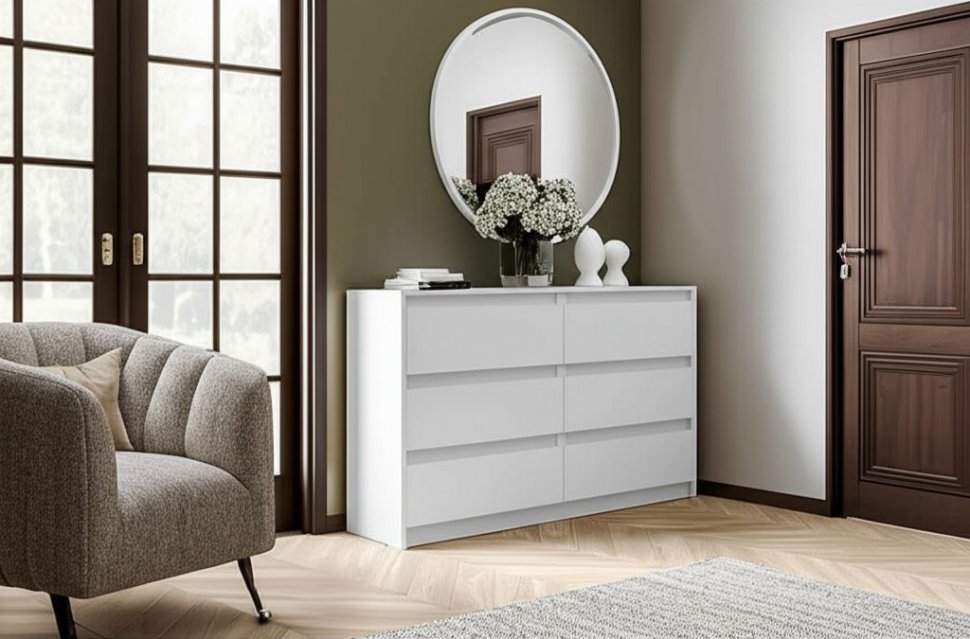 Комод Айден КМ06-1200 Белый