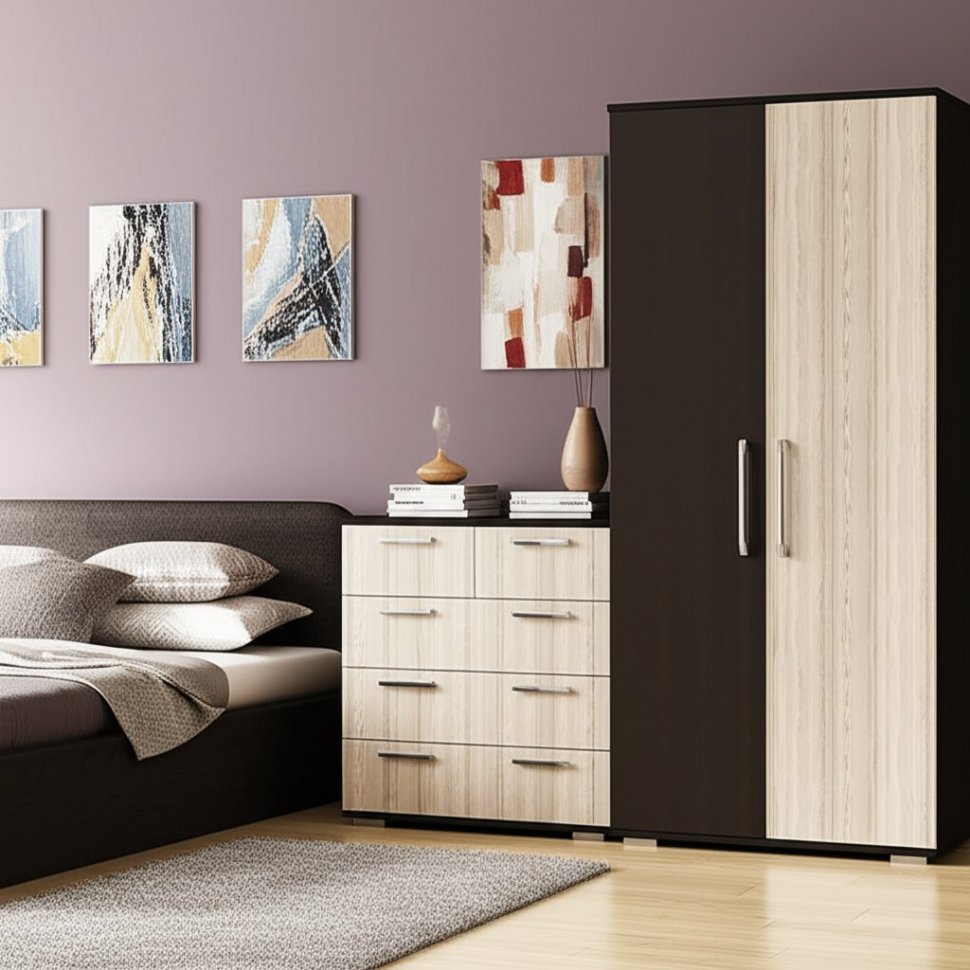 Комод Стандарт-5 NEW (BTS) Венге / Лоредо