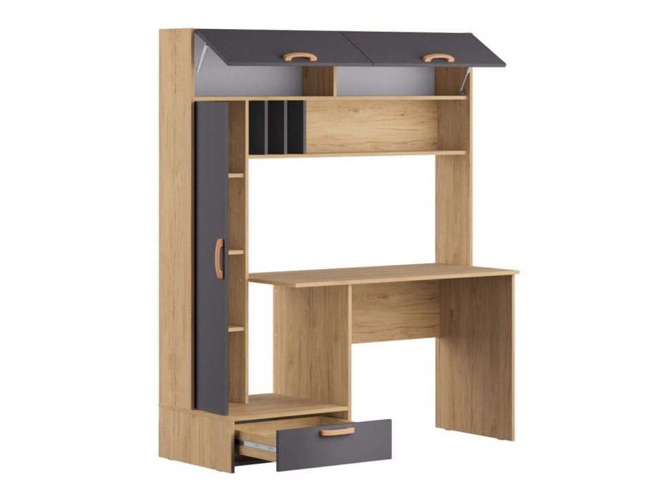 Лайт Стол письменный 03.243 Гикори Рокфорд натуральный / Темно-серый