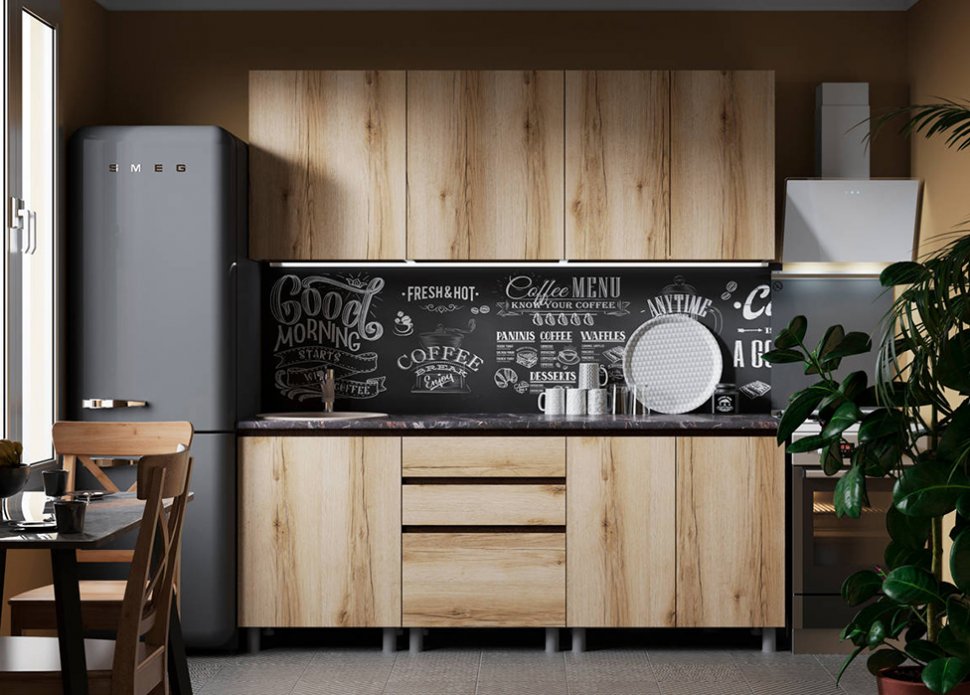 Шкаф кухонный нижний с ящиками 60 Плейона (ТЭКС) П6Р3 Дуб Делано