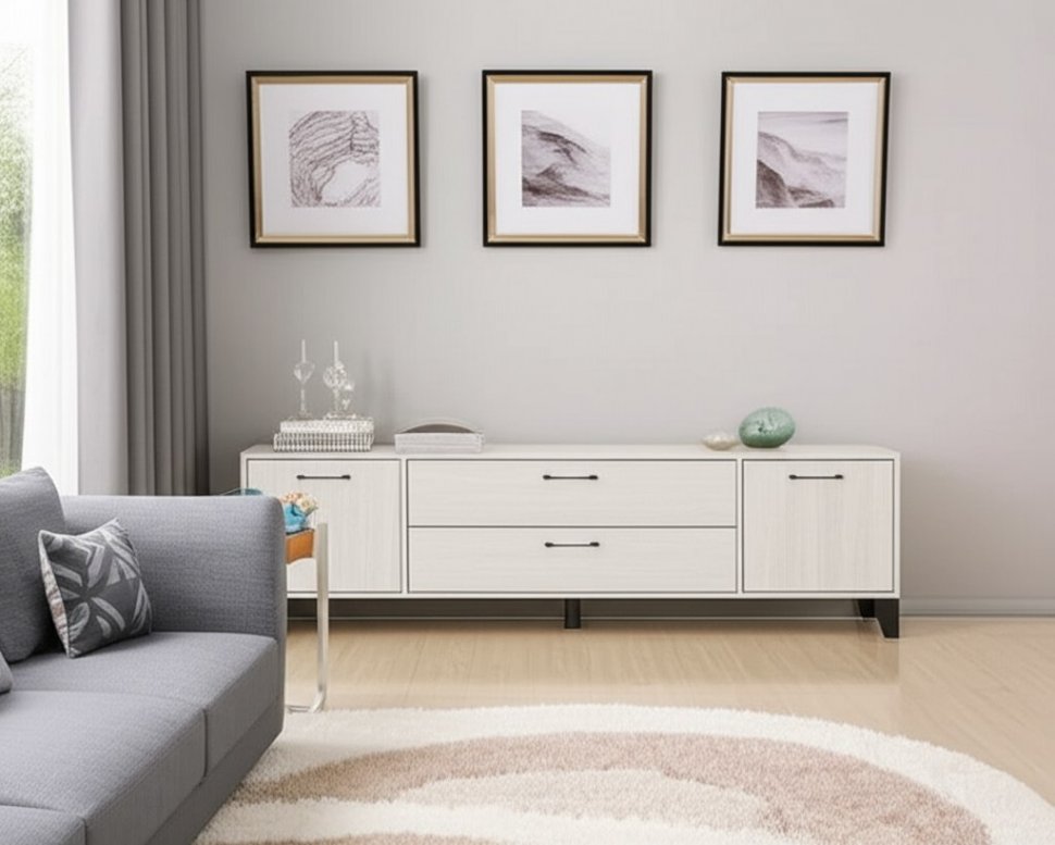 Тумба под телевизор Парус-13, Ясень анкор светлый