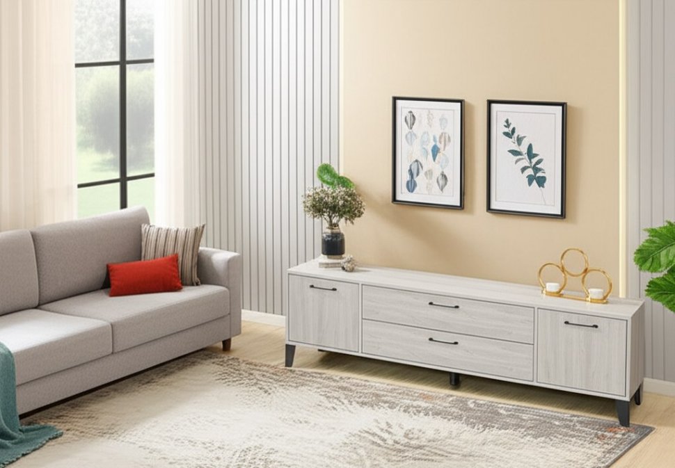 Тумба под телевизор Парус-13, Ясень анкор светлый