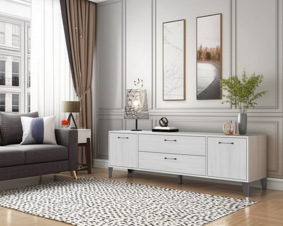 Тумба под телевизор Парус-13, Ясень анкор светлый