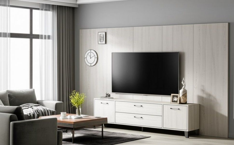 Тумба под телевизор Парус-13, Ясень анкор светлый