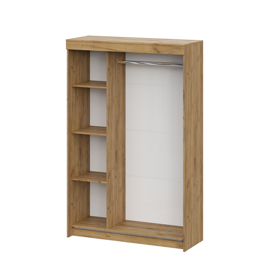 Шкаф-купе ШКП 7, Дуб Золотой, Белый