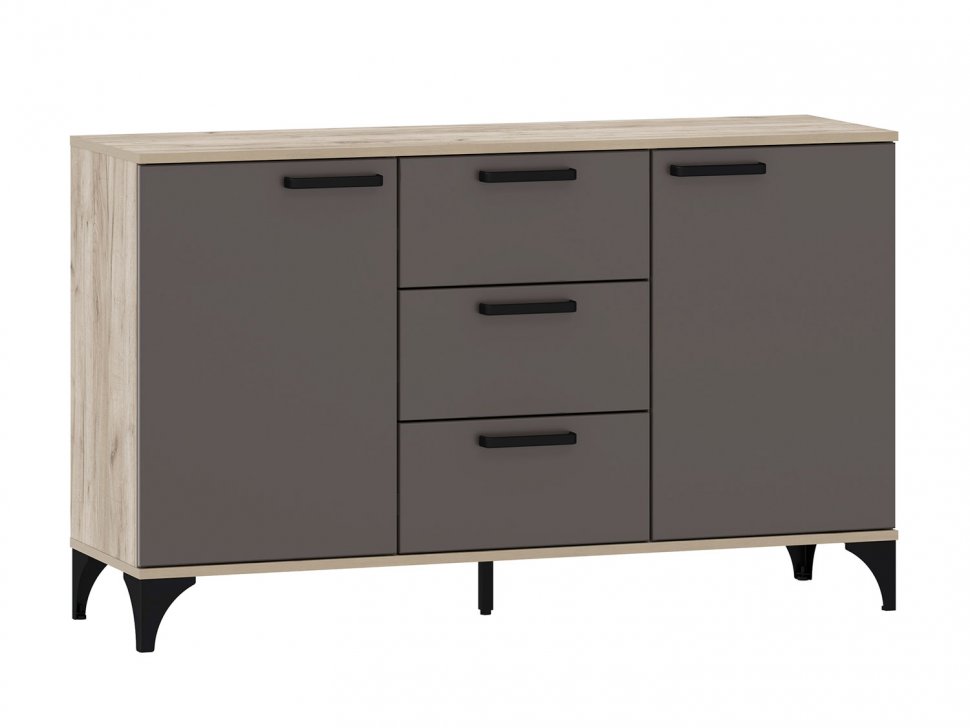 Марсель гостиная комплектация 2 Дуб Крафт серый/Софт графит