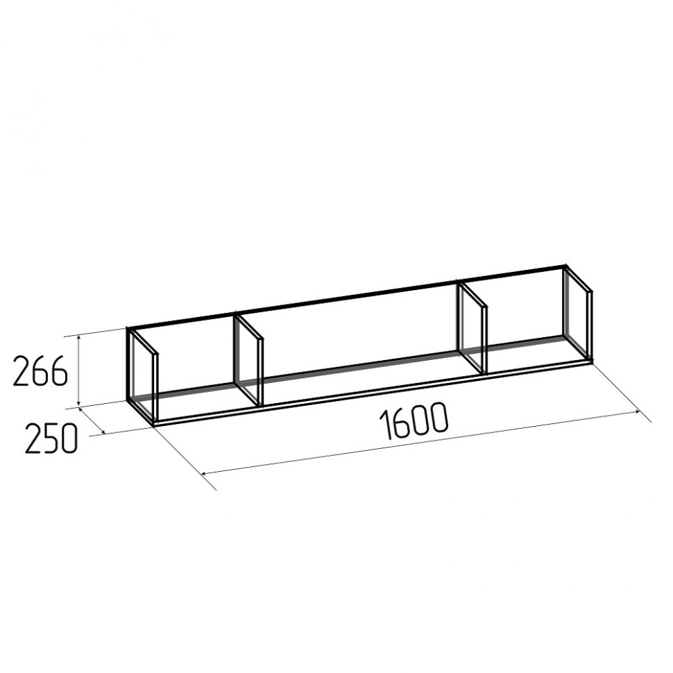 Полка навесная Аурелио 14 (Глазов) Антрацит