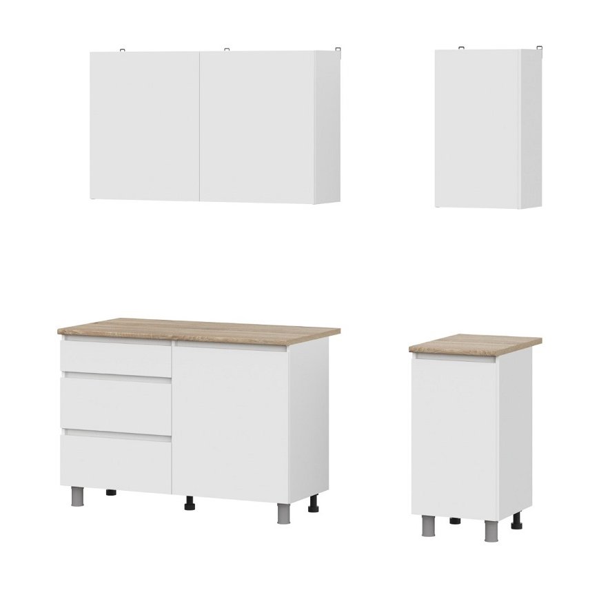 Кухня Денвер 1.6 Комплект (Белый / Дуб сонома)