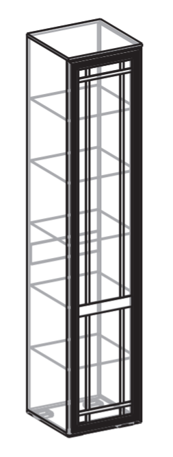 Шкаф-витрина для посуды правый (440) Бруно 