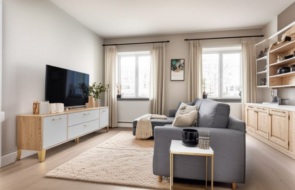 Тумба под телевизор Парус-13, Дуб крафт золотой, Кашемир