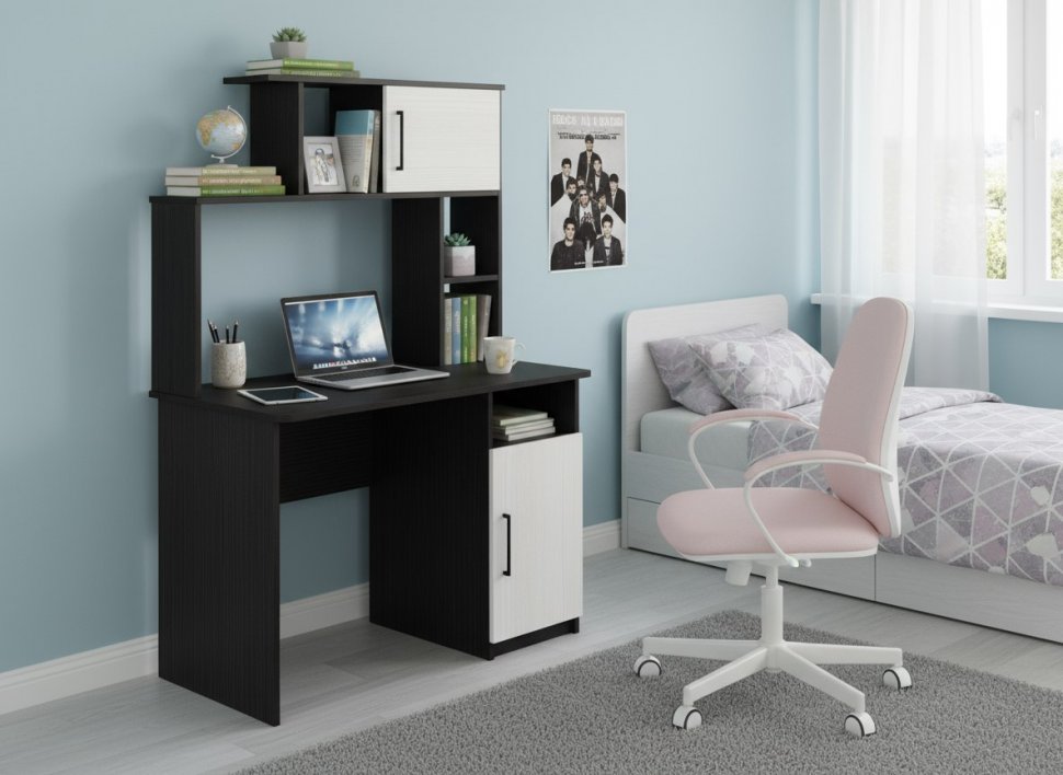 Интел-12 стол компьютерный Бодега Темный / Светлый