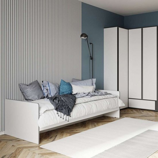 Кровать Асцелла 120х200, Белый, Графит серый