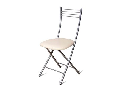 Стул Хлоя Складной Серебро/ Борнео крем