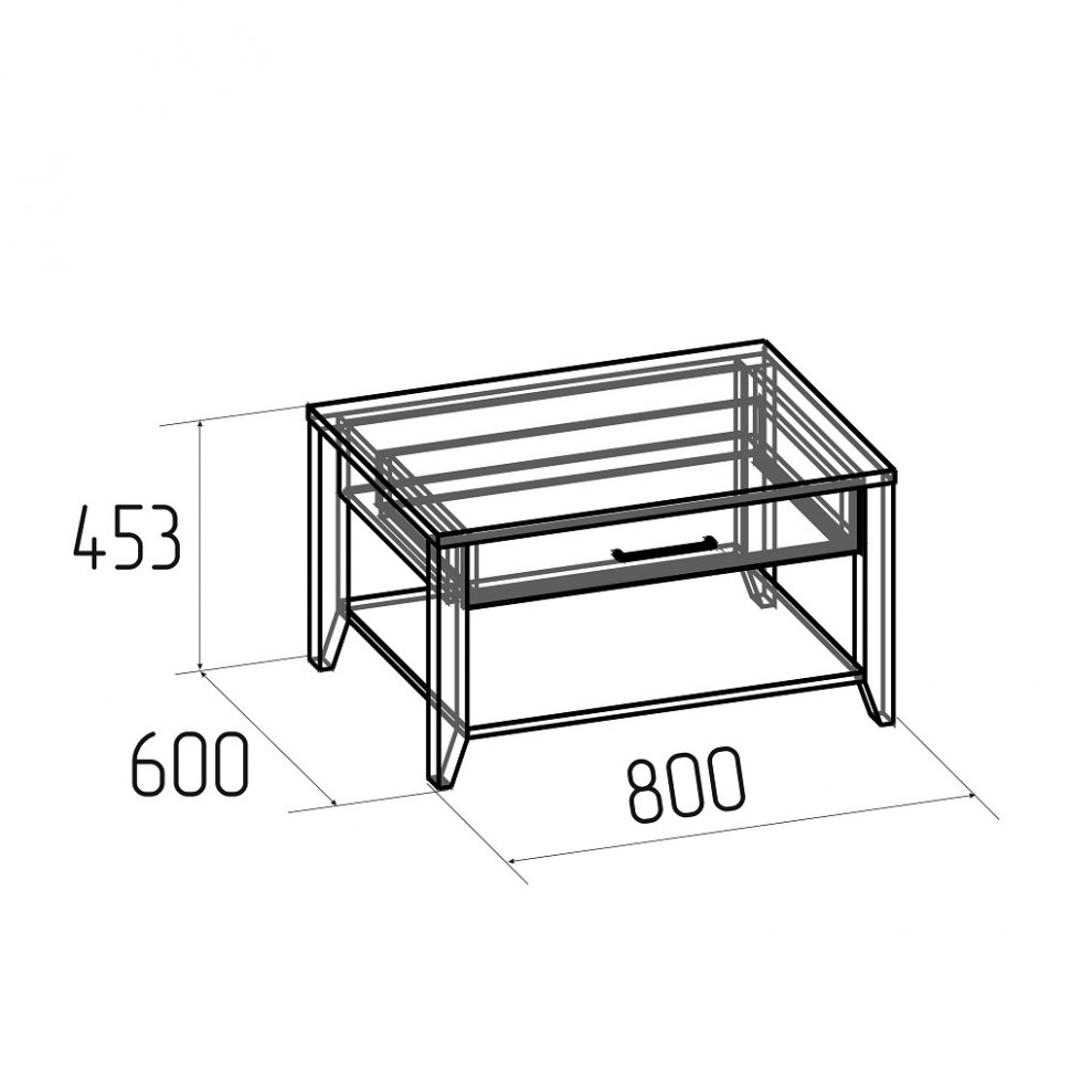 Стол журнальный Аурелио 16 (Глазов) Антрацит